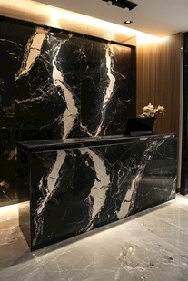 奢华大理石纹理前台设计