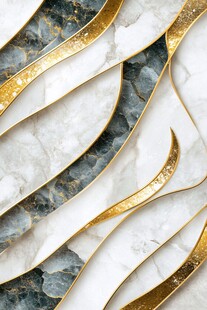 金色镶边大理石纹理图案