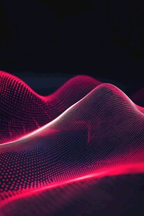 炫彩波浪数字艺术背景