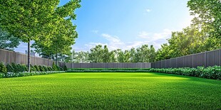 庭院绿意盎然的草坪景观