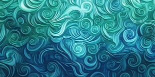 蓝绿渐变旋涡纹理背景图