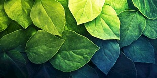 翠绿叶片的自然美妙纹理