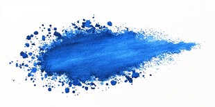 蓝色水彩泼墨艺术效果