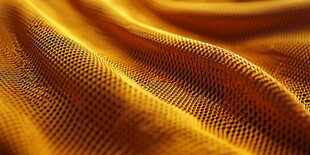 金色波纹网状织物纹理