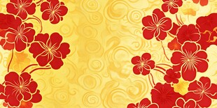 喜庆红花背景图