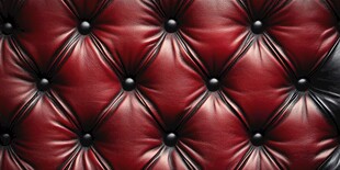 红色菱格真皮沙发纹理