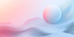 梦幻渐变流体与球体背景