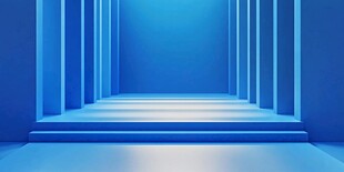 蓝色梦幻立体空间场景