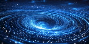 蓝色璀璨宇宙漩涡奇观