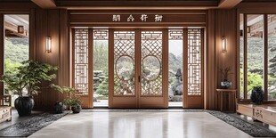 中式典雅大门 尽显东方韵味