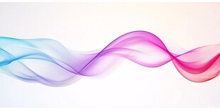 梦幻渐变彩色波浪线条