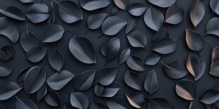 深黑叶片纹理背景图案