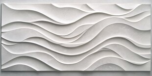 白色波浪纹理立体装饰板