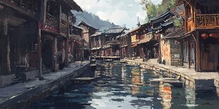 水乡古街 静谧的江南景致