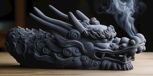 龙形香薰摆件 袅袅青烟