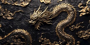 金色祥龙浮雕 尽显东方神韵