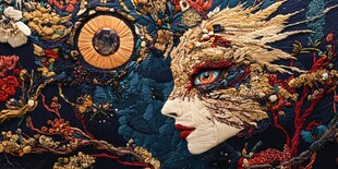 神秘奇幻的刺绣面具艺术