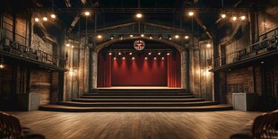 复古剧院舞台内部场景