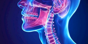 人体头颈骨骼结构示意图