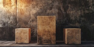 复古质感的方形物件组合