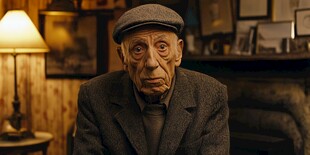 老绅士的静谧室内瞬间