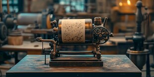 复古机械书写装置展示