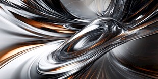 金属质感流动抽象艺术图案