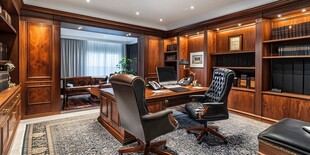 豪华大气的木质老板办公室