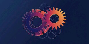 齿轮联动插画设计