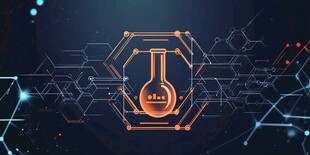 科技感十足的化学实验图标