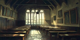 复古教室 静谧的知识殿堂