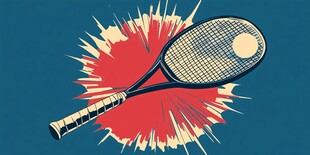 动感网球拍与球的活力画面