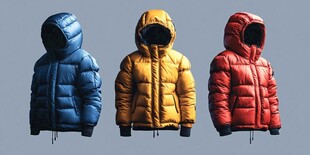 三款时尚保暖连帽羽绒服