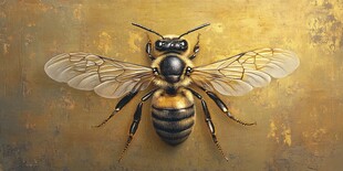 微距下的美丽蜜蜂