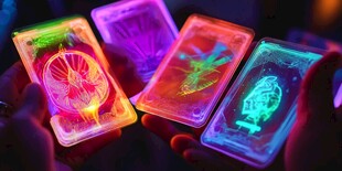 炫彩发光魔法卡牌展示