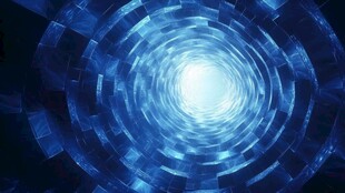 蓝色科技感时光隧道背景