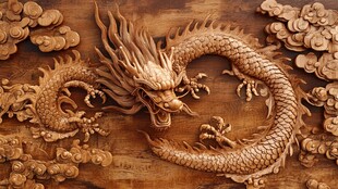 木雕巨龙 精湛工艺的展现