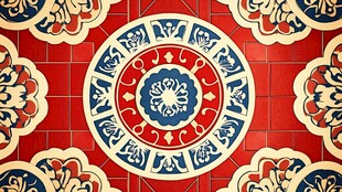 中式传统花纹瓷砖图案