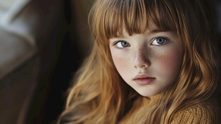 金发萌娃的温柔凝视