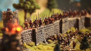 中世纪战争场景微缩模型