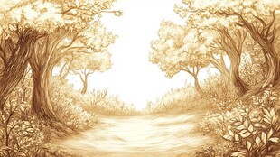 林间幽径 静谧自然之景