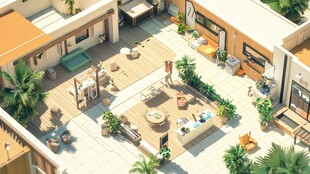 现代时尚露台休闲空间设计