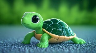 可爱绿海龟玩具模型