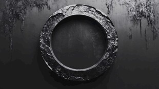 黑色金属质感圆环装饰