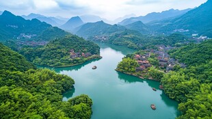 青山绿水间的秀丽水乡