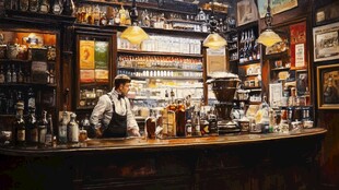 复古风情的温馨酒吧场景