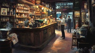 复古风情的温馨咖啡小馆