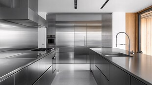 现代不锈钢材质时尚厨房