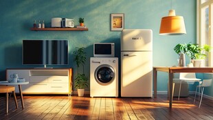 温馨家居一角家电摆放图