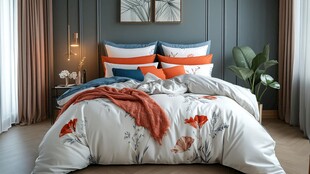 温馨卧室床品装饰效果图